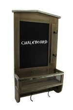 Scratch & Dent Rustic Wall Mounted Wooden Chalkboard Organization Center