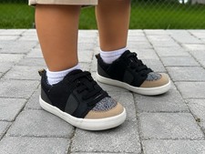 Cat Jack Toddler Boys Black Tan Sneakers Size 5
