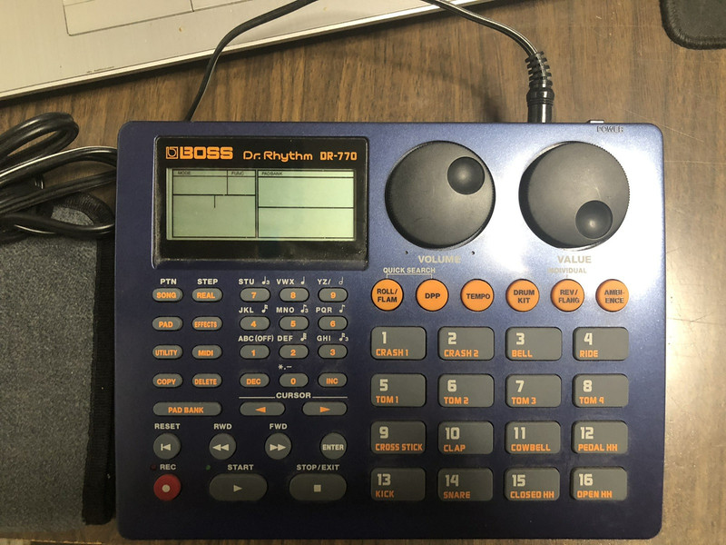 BOSS DR-770 Dr. Rhythm Drum Machine +Manual+ Original  AC Adapter