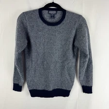 VTG Lands End Houndstooth 2 Ply Cashmere Sweater Size S Academia Old Money