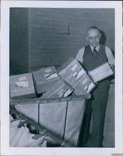 1941 Frank Yech Parcel Post Foreman At Main Post Office Postal Service 7X9 Photo