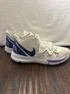 Nike Kyrie 5 Have A Nice Day White Denim Blue Size 13 Shoes, AO 2918 001