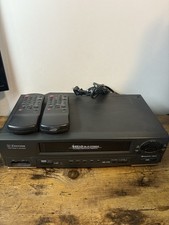 Emerson EWV601 4 Head Hi-Fi VHS VCR Video Cassette WORKING - 2 Remotes