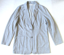 Coldwater Creek Jacket Light Gray 2 Button Notch Lapel Blazer Coat W's L Large