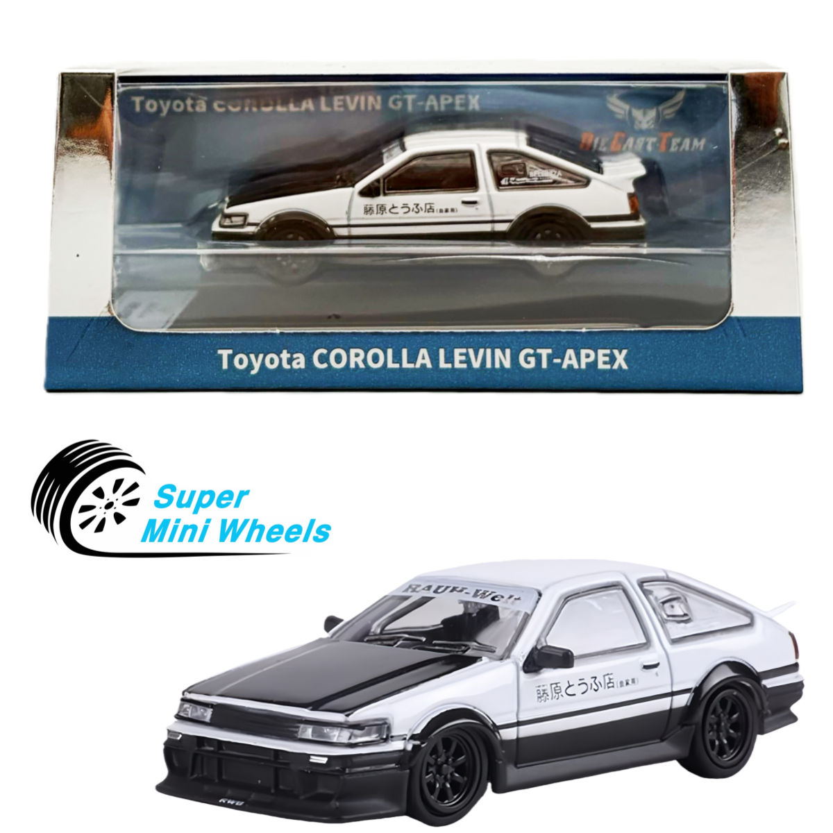 DCT 1:64 RWB Toyota Corolla Levin GT-APEX White/Black | eBay