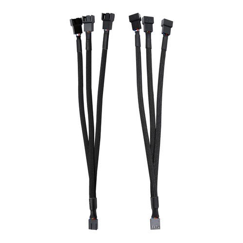 4 Pin 1 to 3 Way Cooling Fan Water Cooler PWM Splitter Adapter Power Cable Hub G - Afbeelding 4 van 9