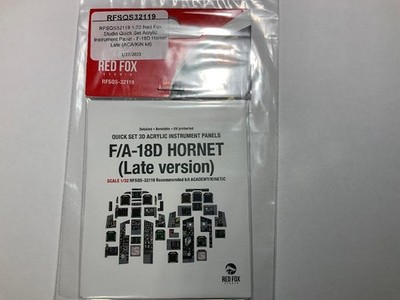 Red Fox F/A-18D Hornet (late) Interior 3D Decal (ACA kit) #RFSQS-32119