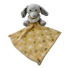 Little Beginnings Plush Puppy Dog Baby Security Blanket Lovey Yellow Polka Dot