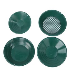 4pcs Green Mining Trap Gold Washing Pan Tray Kit Mine Search Detector