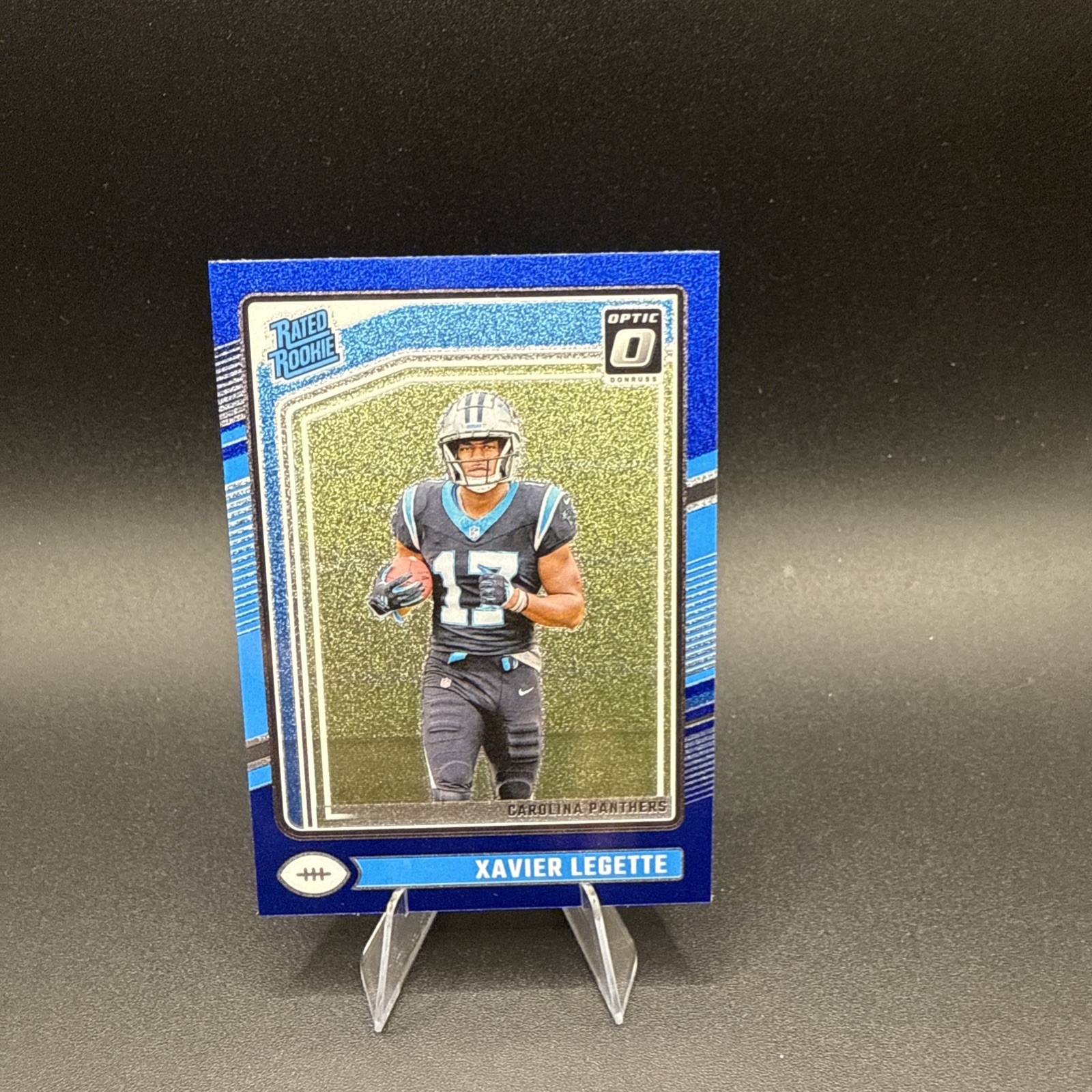 2024 Panini Optic - Rated Rookie Xavier Legette #299 Blue Glitter Prizm SP