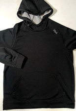 Fila Men's Performance Drawstring Hoodie Pullover Size XL Black