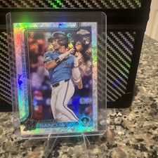 Javier Sanoja Rookie RC 2025 Topps Chrome Logofractor Card #76 Miami Marlins
