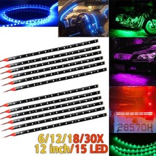 LOT Waterproof 12''/15 12V LED Strip Underbody Ambient Light For Car Vehicle