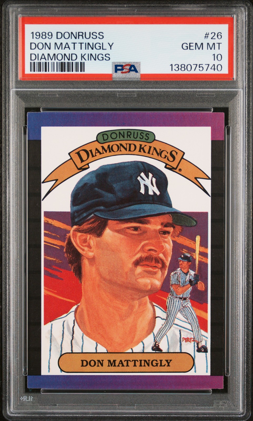 1989 DONRUSS DIAMOND KINGS #26 DON MATTINGLY PSA 10