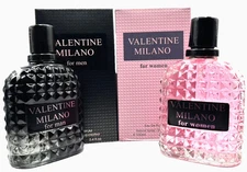 Valentine Milano Women & Men 3.4 Fl Oz 2 Pack EDP Perfume Set NEW