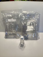 4 oz 120 ml Clear Plastic Cylinder Round Bottles w/Caps 14 Count