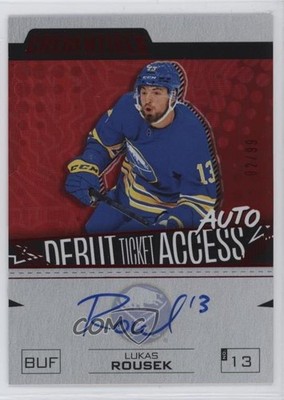 2023 Credentials Debut Ticket Access Red 2/99 Lukas Rousek Rookie Auto RC 17ar