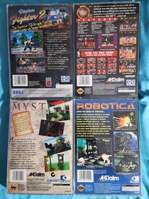 Sega Saturn Bundle NBA Jam T.E. Virtua Fighter 2 Myst Robotica CIB Free Shipping