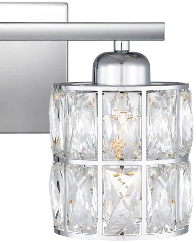 Quoizel Gibson 8" High Polished Chrome 2-Light Wall Sconce - Picture 4 of 6