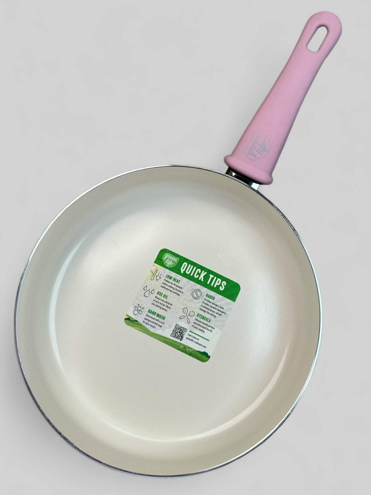 Pink GreenLife 2.5 Quart Nonstick Sauté Pan with Lid