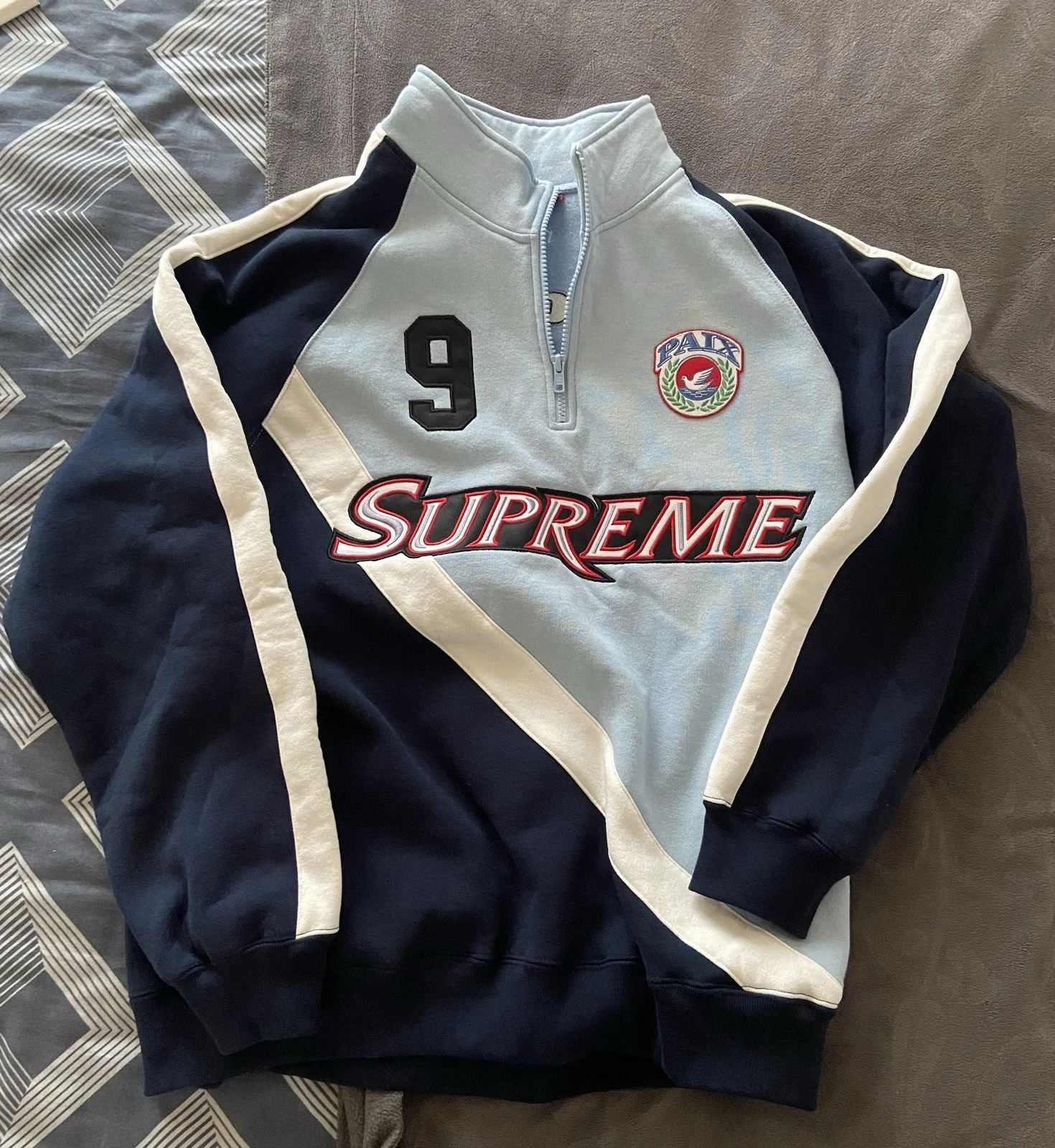 Felpa mezza zip Supreme Equipe L