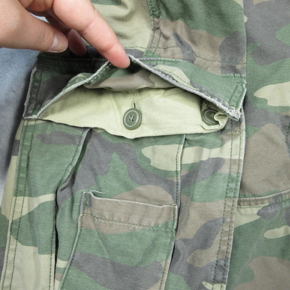 Pantalones Cortos No Boundaries Para Hombre 30 Verde Camuflaje Carga Multi Bolsillo Cordón Algodón Foto 4 de 4