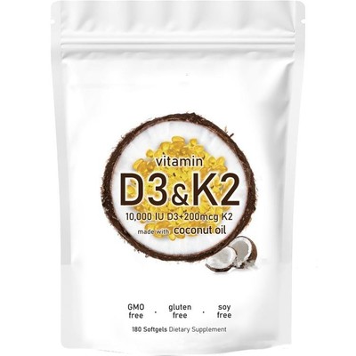 Extra starke Immungesundheit D3+K2 Weichkapseln Vitamin 10000 IE D3 K2 Nahrungsergänzungsmittel