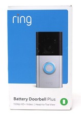 Ring Battery Doorbell Plus Satin Nickel New