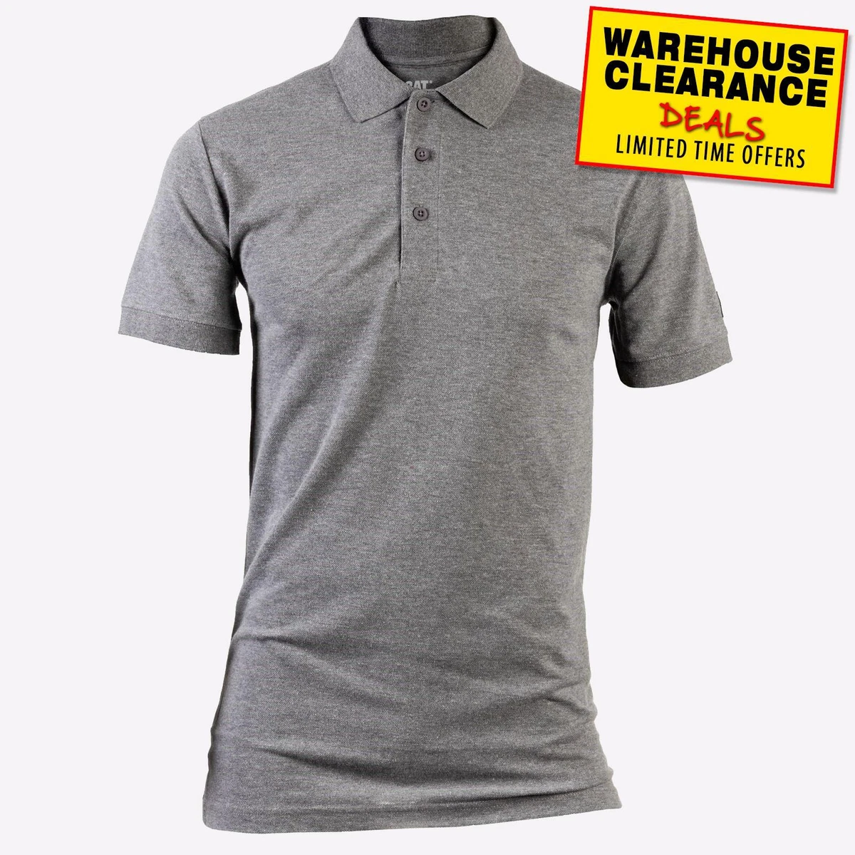 Grey polo 2025 shirt workwear