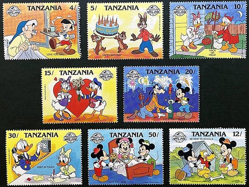 Disney/Tanzania Mickey 60th Cumpleaños MNH Fairy Tales, Comida, Teléfono