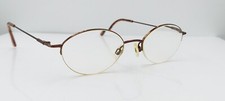 Vintage Silhouette M6468 Bronze Oval Half-Rim Sunglasses Austria FRAMES ONLY