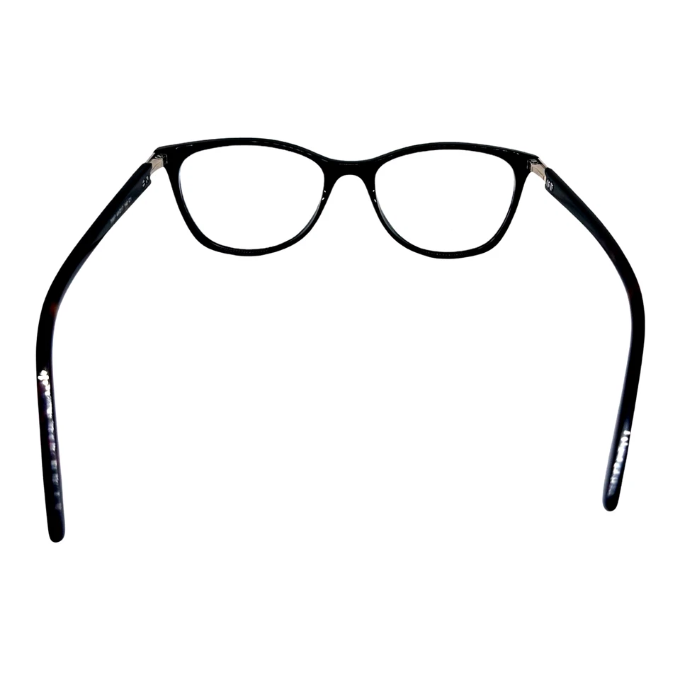 Anteojos para mujer ojo de gato negro dorado acetato habanero hechos a mano 48-17-140 Foto 3 de 4