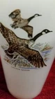 Vintage Fire King? 5” White Milk Glass Game Bird Canada Goose EUC