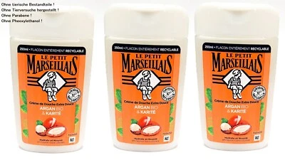 BIO Duschgel Argan ÖL & Shea Butter Le Petit Marseillais 3x 250ml IM SPARANGEBOT - Bild 1 von 4