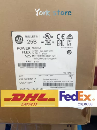 1PCS NEW 25B-D037N114 PowerFlex 525 18.5kW (25Hp) AC Drive 3 Phase