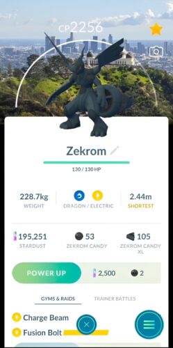 Kyurem,Reshiram,Zekrom with los angeles background | Pokemon Trade Go ✨ - Picture 5 of 5