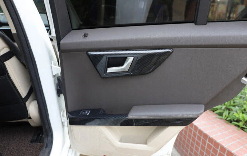 For Mercedes-Benz GLK 2013-2015 Carbon Fiber Inner Door Handle Bowl Decor Trim — 第 3/4 张图片