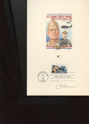 Admiral Vern Clark (1944- ) Chief of Naval Operations signed plus 2 others (bb10