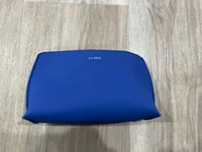 La Mer Women's Blue Makeup Travel Makeup Bag Pouch - NEW