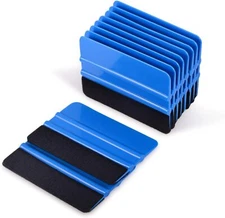 EHDIS 10pcs Vinyl Squeegee Felt Edge Wallpaper Smoothing Tool Blue 