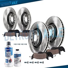 Front & Rear Disc Brake Rotors + Ceramic Pads for 2015 16 Volkswagen VW GTI 2.0l