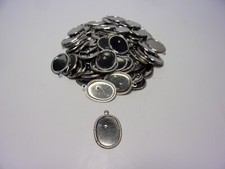 VINTAGE BLANK CAMEO PENDANT SILVER TONE NECKLACE/ CHARM DIY JEWELRY 100 IN BAG