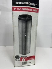 SuperVent 6" x 24" Insulated Double Wall Stainless Steel Chimney Pipe With dents