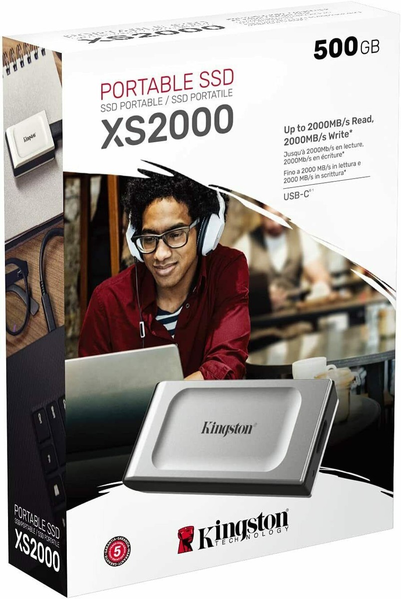 Kingston XS2000 500GB ポータブルSSD Kingston XS2000 500GB USB 3.2 Gen 2x2 Portable Solid State