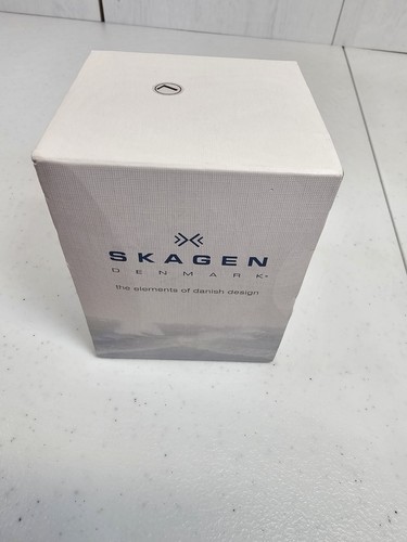 Skagen Denmark White Dial Silver Case White Leather Band Watch with Box PRSK1010 - Picture 5 of 8