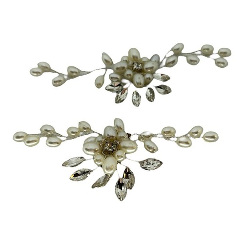 💟Women’s 2Piece Bridal Pearl Clip/accessories eBay