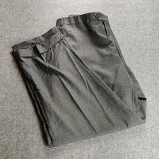 Vtg Lauren Ralph Lauren Men 42 29 Pants Gray Wool Flat Front Cuffs Work Academia