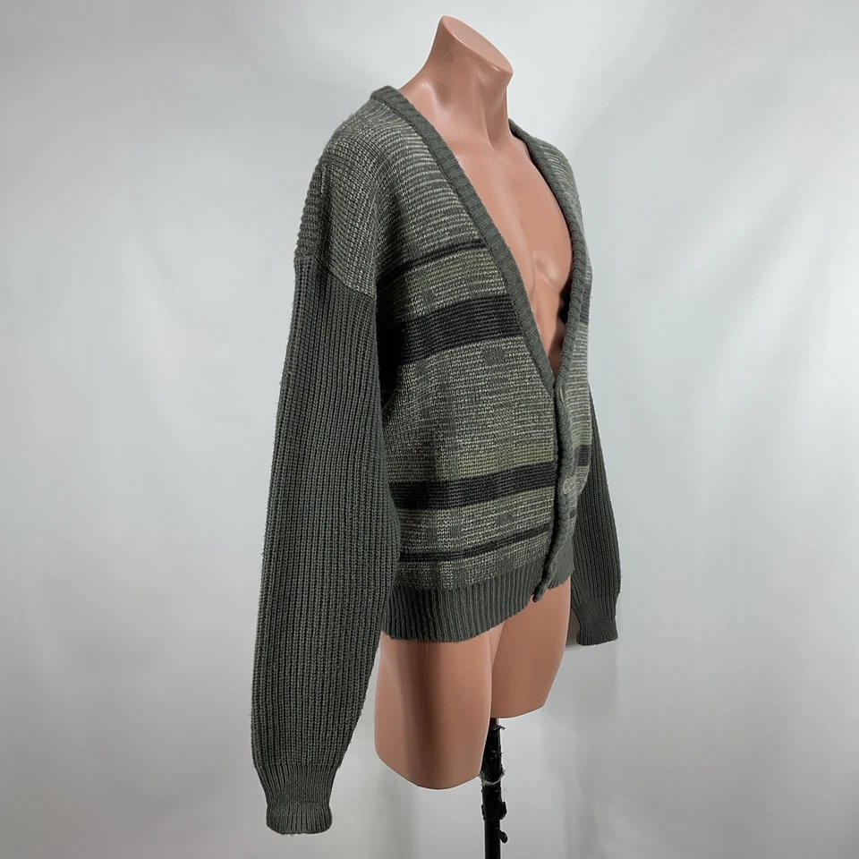 Vintage 90s y2k Union Bay Cardigan Knit Sweater Mens Grandpa Unisex Oversized L - Image 4 of 4