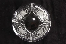 Rose Motif Clear Glass Cigarette Ashtray KIG Indonesia