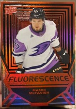 2021-22 Upper Deck Hockey Series 2 Mason McTavish FLUORESCENCE RED FL-2 RC